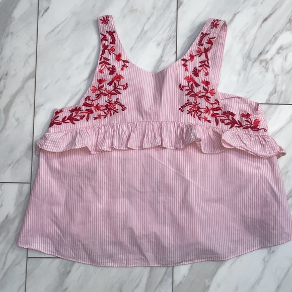 Pink Embroidered Ruffle Top - Picture 3 of 4
